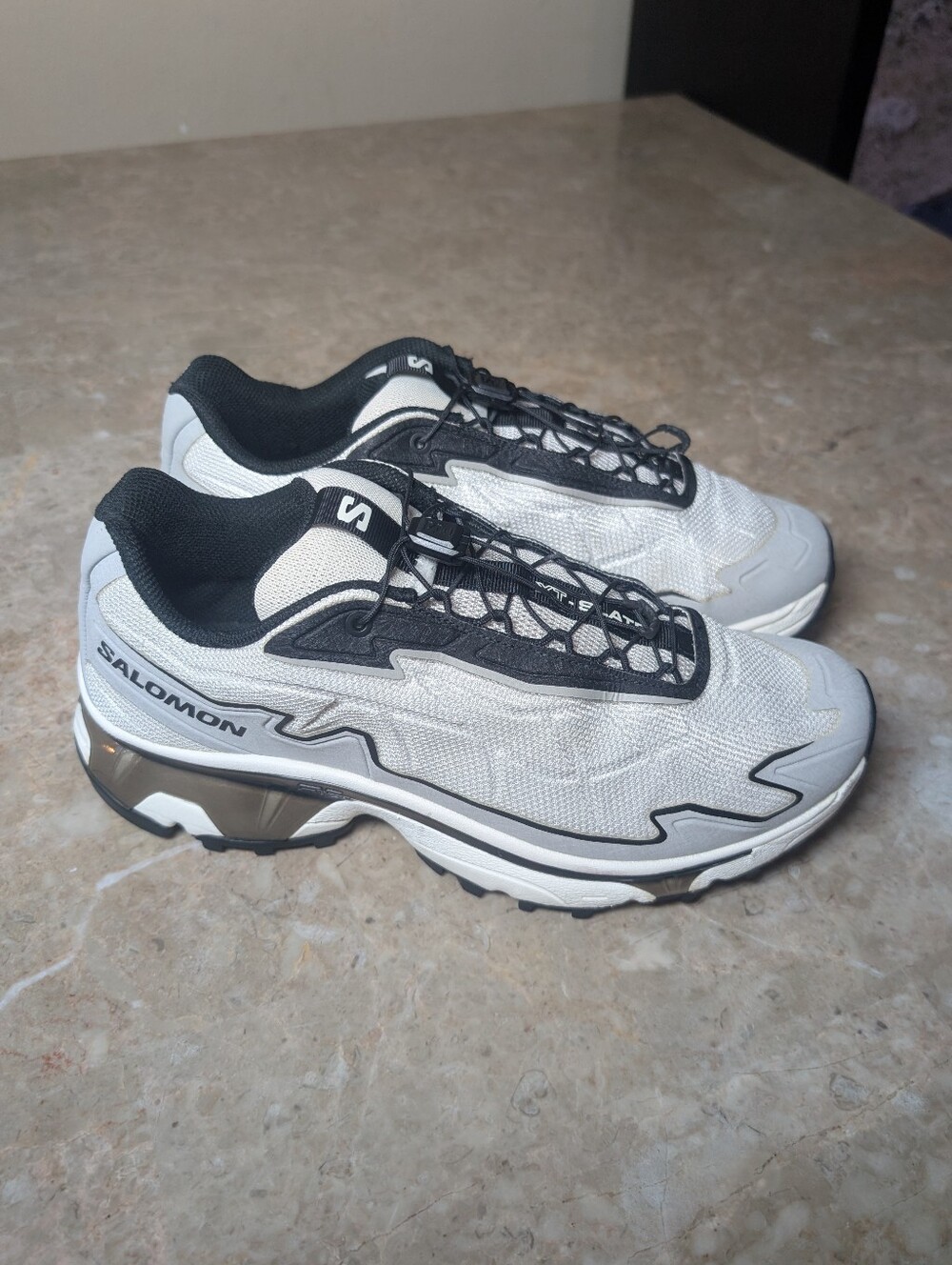 Salomon XT-Slate Advanced Trail Running Shoes Vanilla Ice Glacier Women Size 9.5